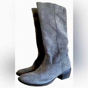 Vintage DIESEL Grey Suede Cowboy Boot Coastal Cowgirl Western Pull-On Size 7